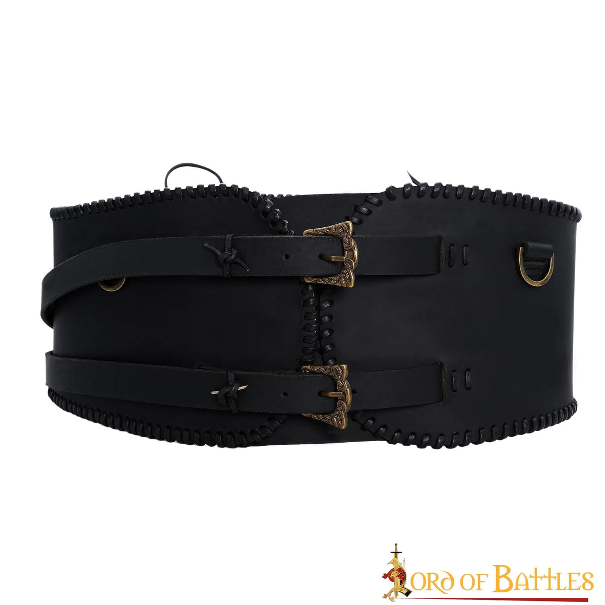 Brede Viking riem, zwart