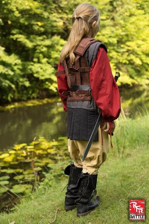 RFB Fighter, skórzany pancerz, brązowy