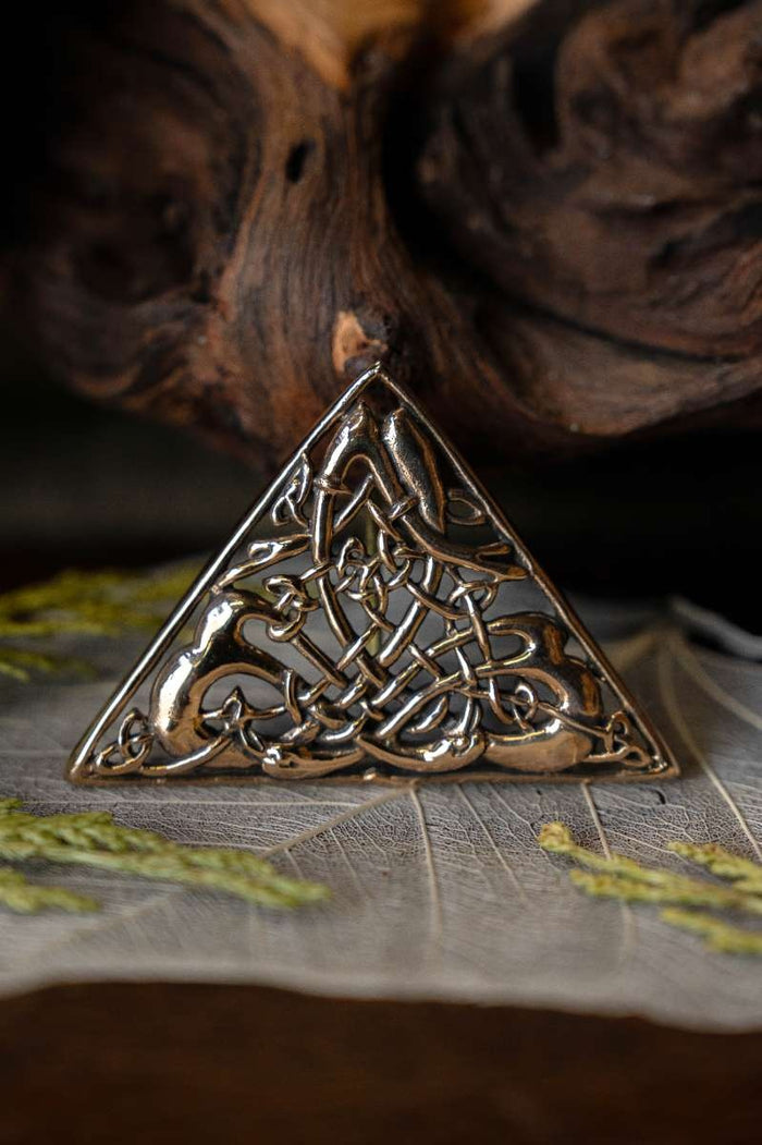 Insulær keltisk broche Book of Kells, bronze