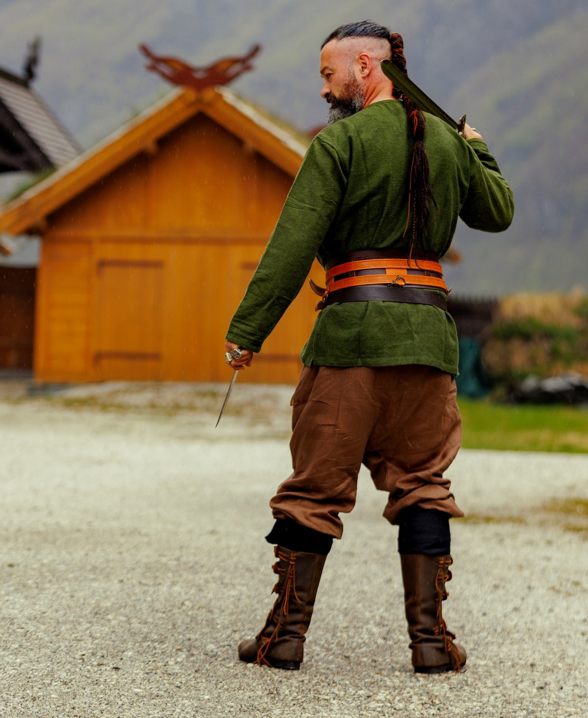 Túnica vikinga Hans, verde