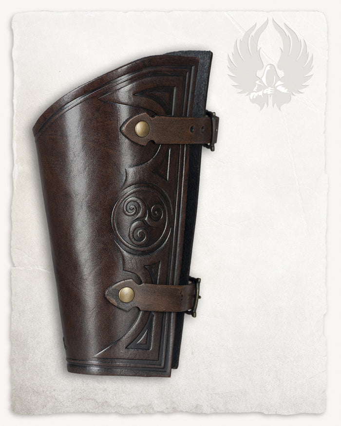 Artemis læderbracer L, underarmsbeskytter, brun