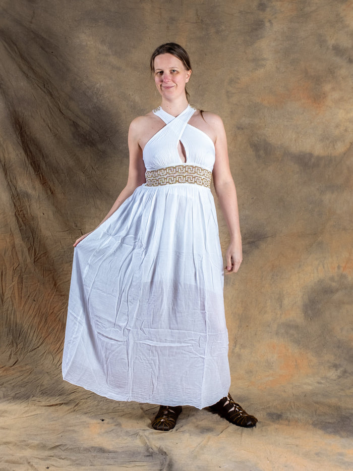 Gudinneklänning Persefone, vit