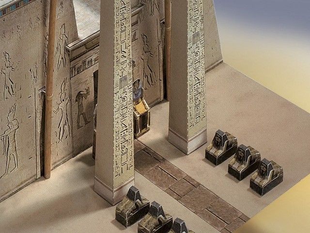 Model kartonowy egipskiej świątyni, 1550–1070 p.n.e.
