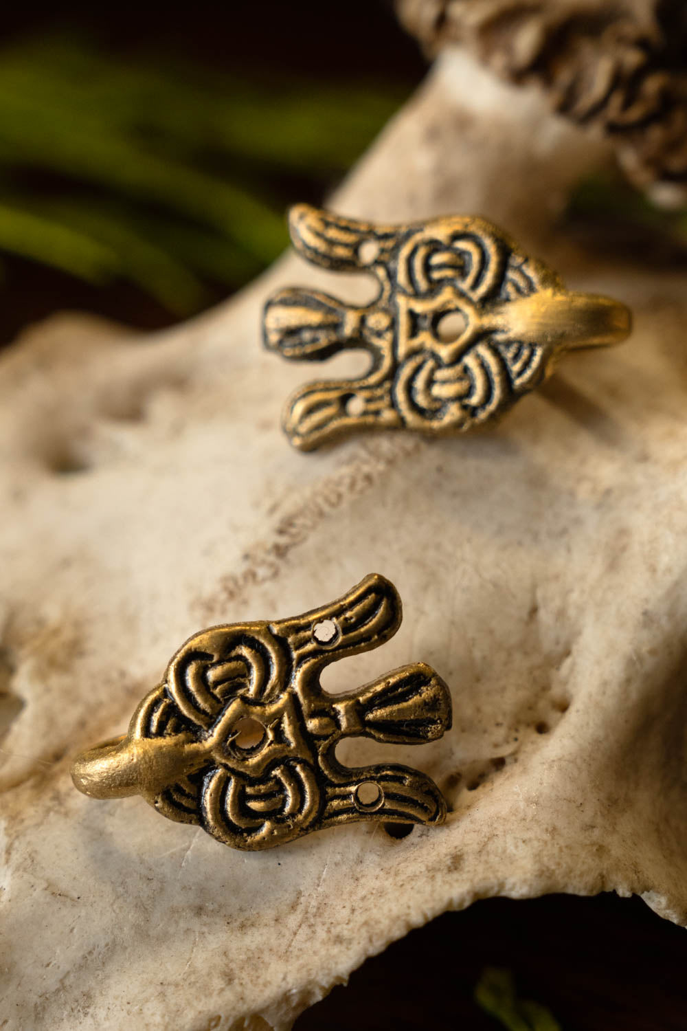 Haczyki do owijaczy na nogi Birka, mosiądz