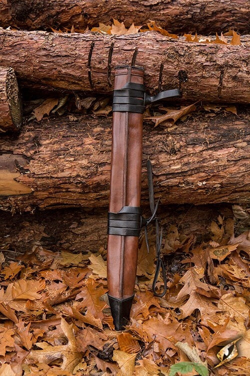 LARP Schwertscheide, Größe M, rechts, braun