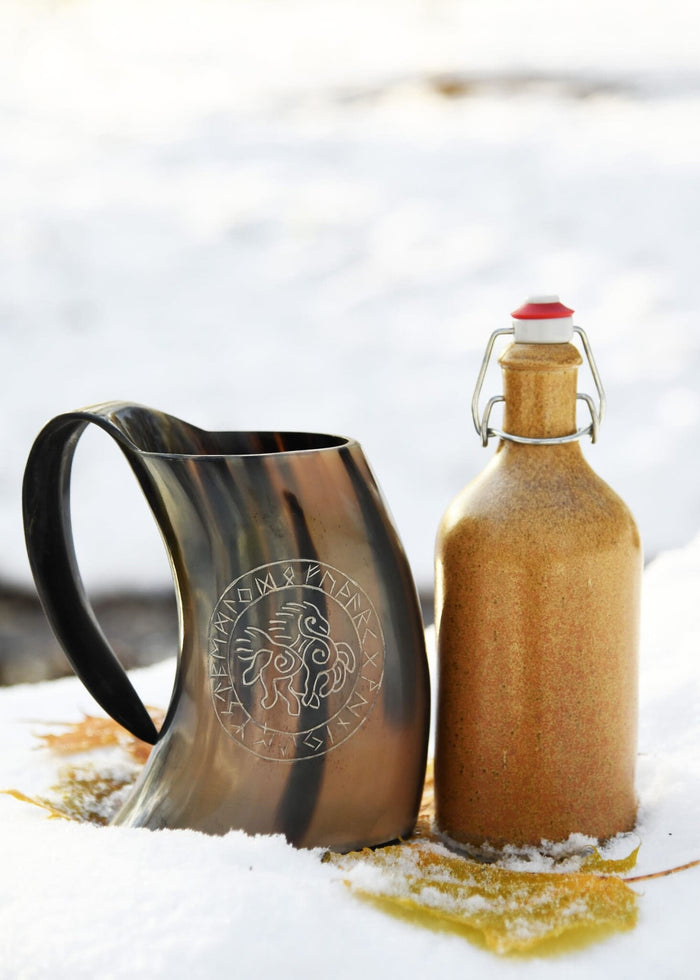 Horn dryckesmugg Sleipnir, 650 till 1000 ml