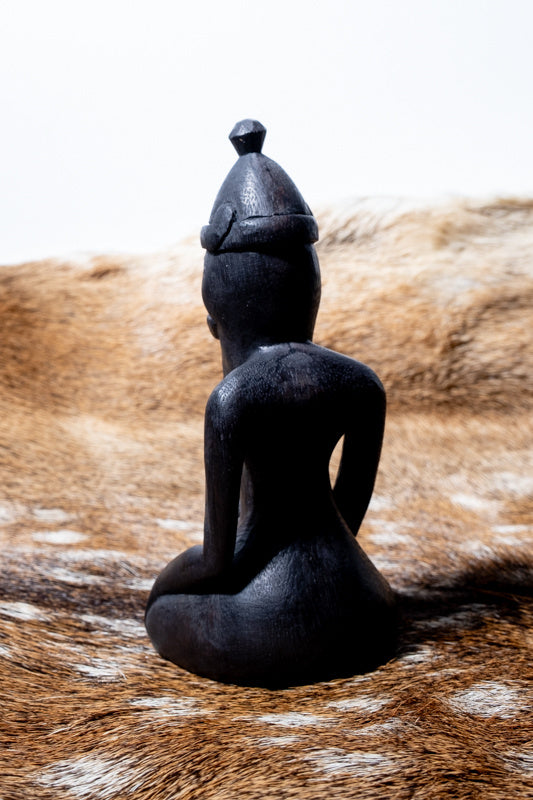 Wood carving Viking god Freyr