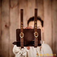 Boek houder voor aan riem, bruin