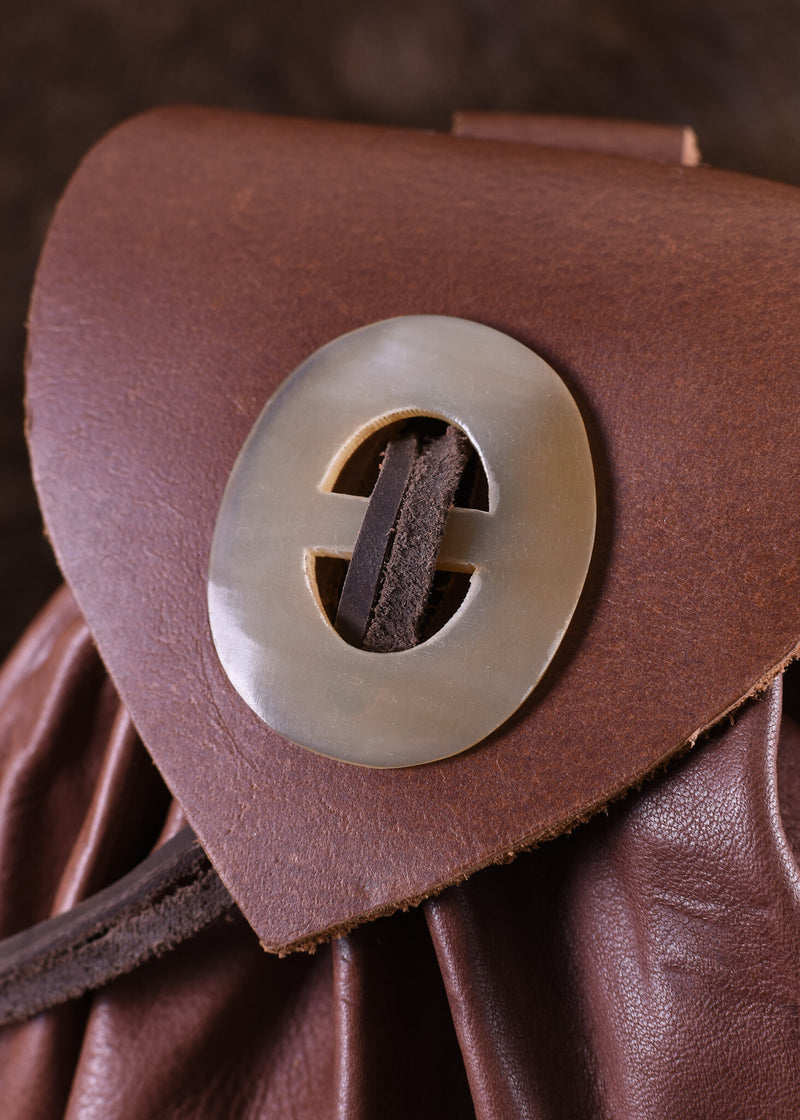 Medieval money pouch Chester, red brown