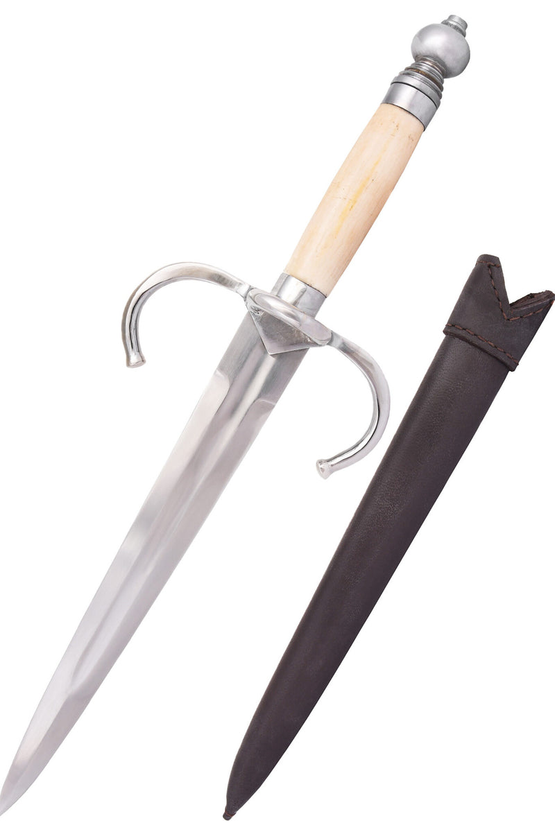 Main-gauche with bone handle, semi-sharp