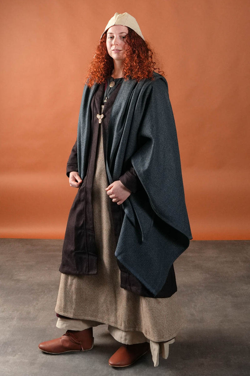 Birka-kappe Aslaug, uldblanding, brun