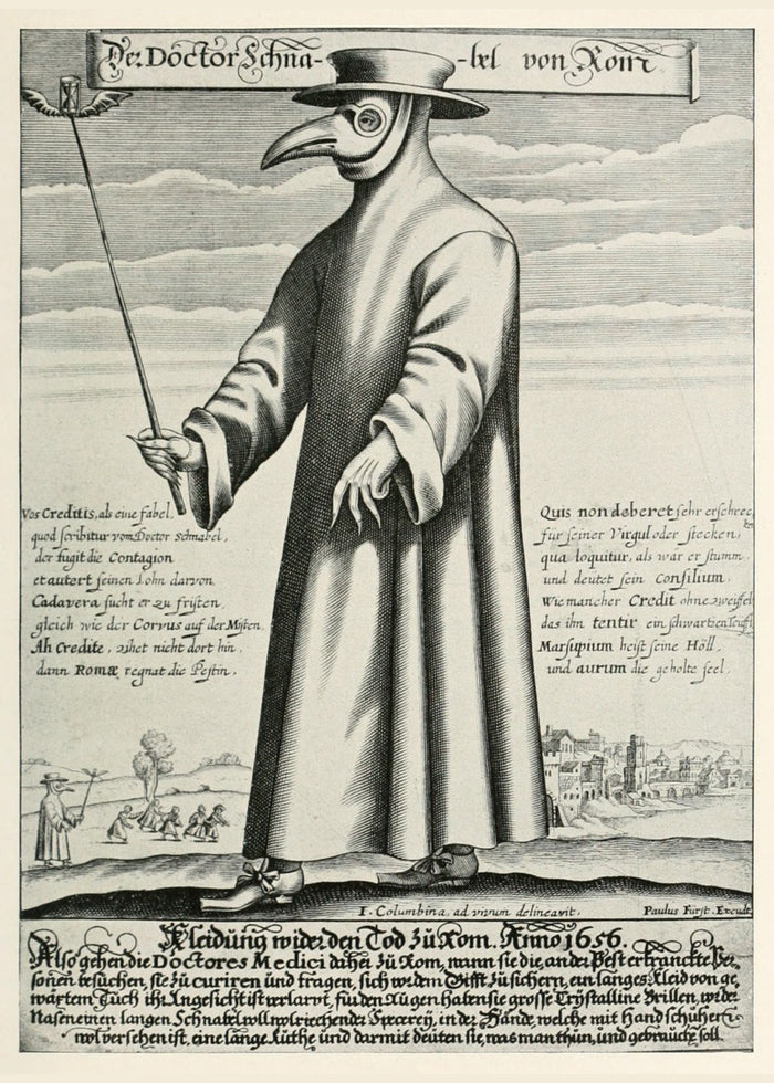 Pest doctor set, black