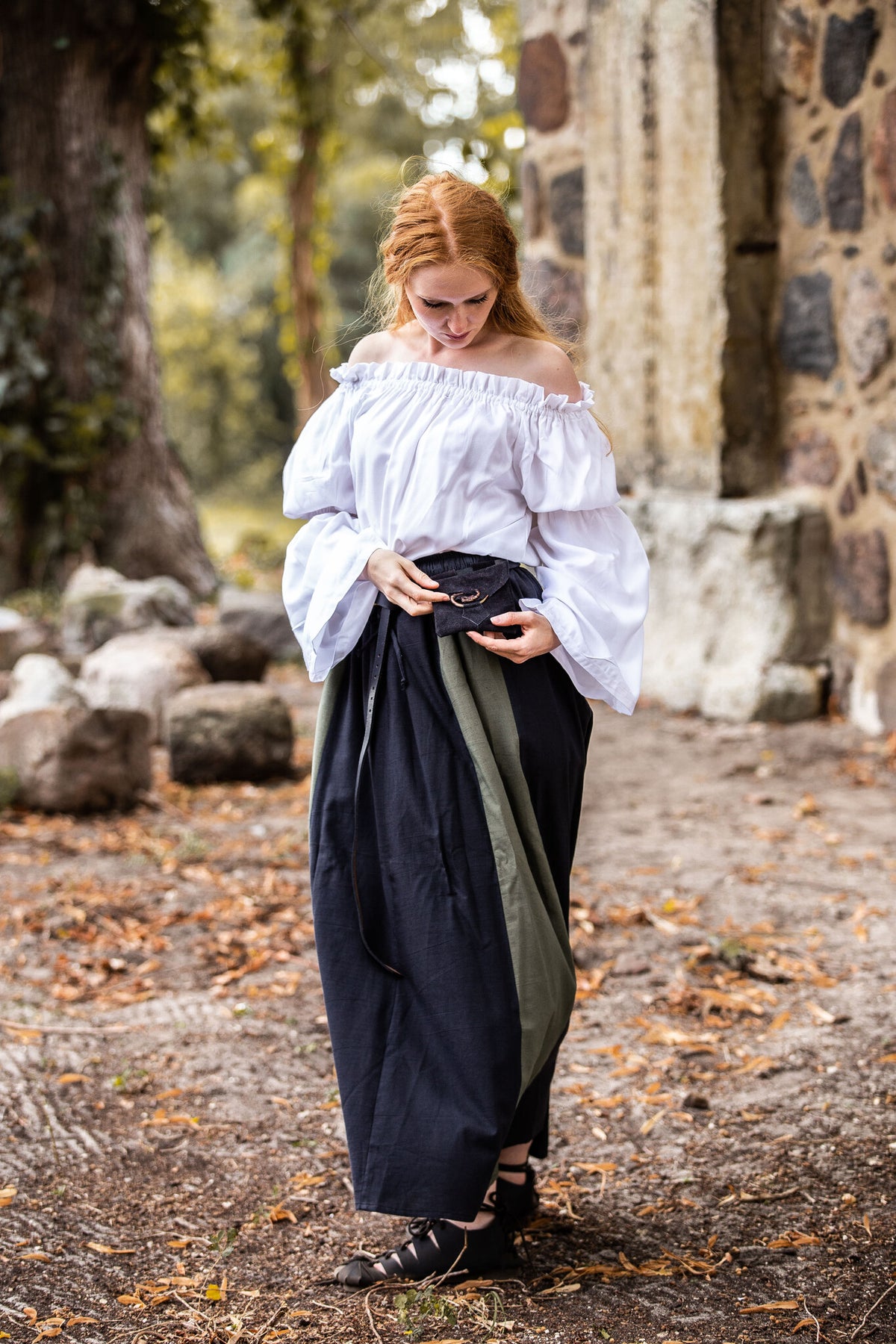 Skirt Inge, black-green