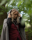 Capa Harun, mezcla de lana, gris