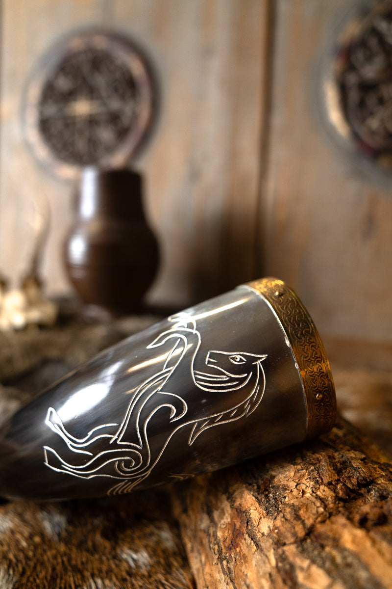 Celtic drinking horn Epona deluxe, 300-500 ml