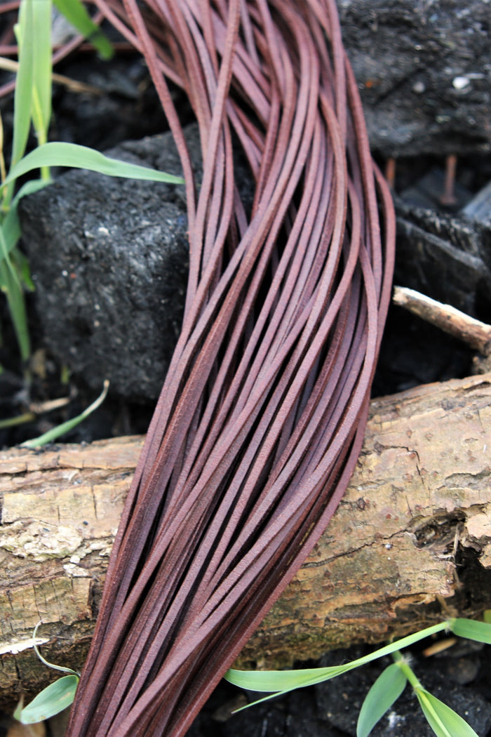 Leren veter, set van 10 bruin