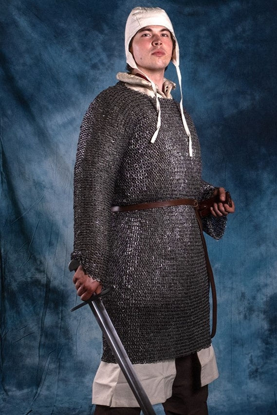 Hauberk, round rings, round rivets 8 mm