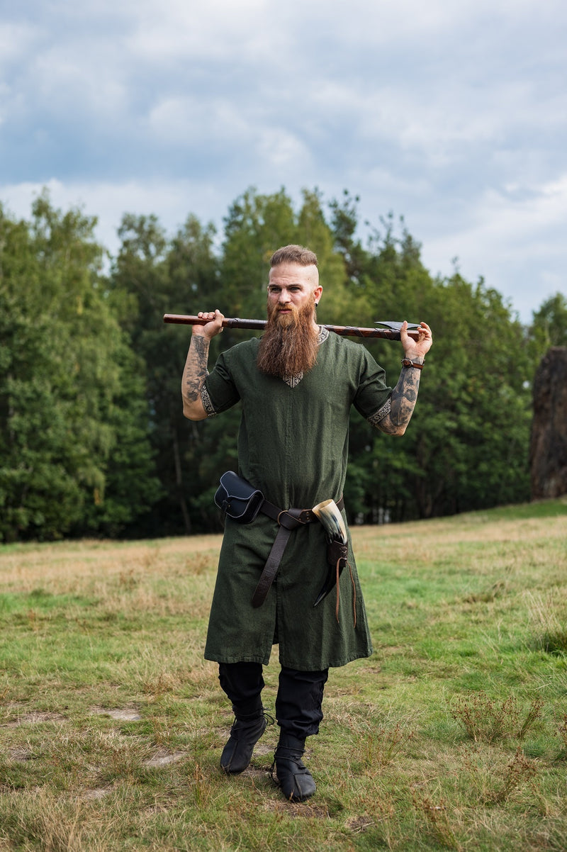 Keltische tuniek, korte mouwen, groen