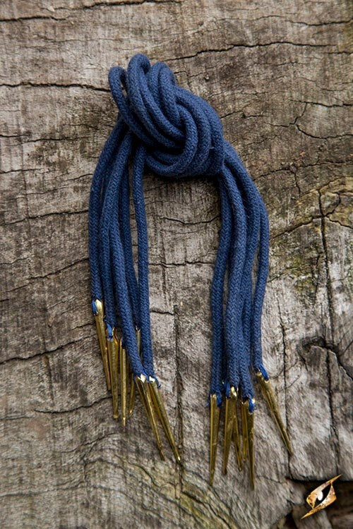 Schnürsenkel mit Aglets, Set mit 6 Stück, blau