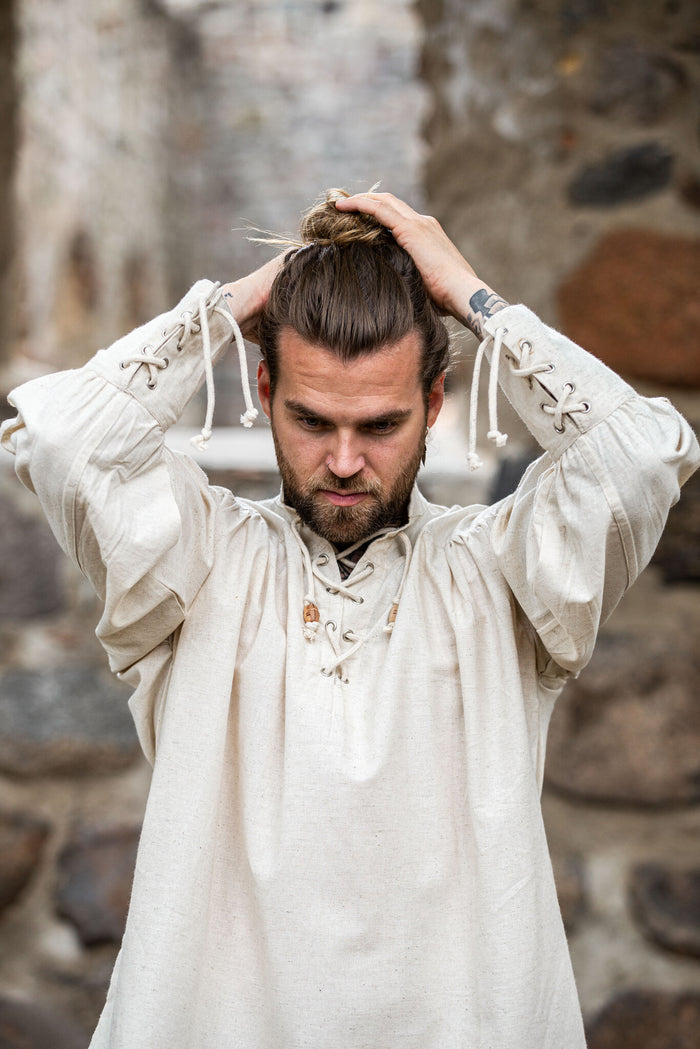 Medeltida skjorta Bernard, crème