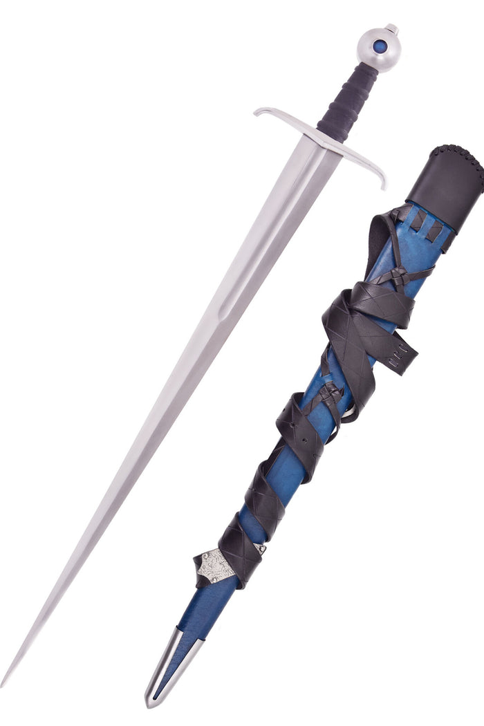 Castillon sword with scabbard, 15th century, semi-sharp