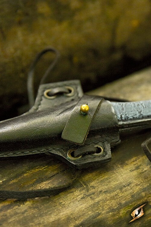 LARP lönnmördarkniv, med hållare, svart