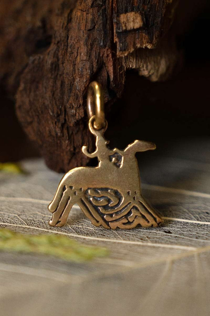 Odin en Sleipnir hanger van Gotland, brons