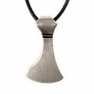 Viking szakállfejsze ékszer, ezüstözött, zamak
