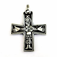 Viking cross amulet Gotland, silvered zamak