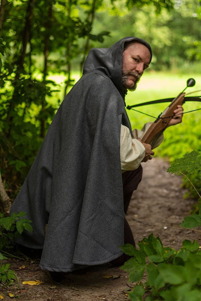 Gardecorp, reismantel Raven, wolmix, grijs