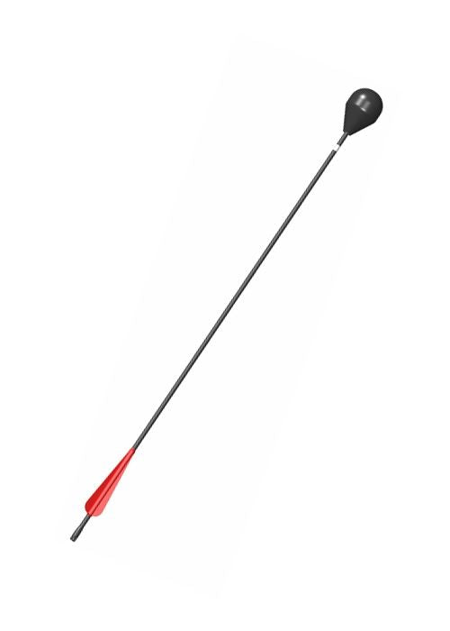 LARP pijl, ronde veiligheidspunt, zwart-rood