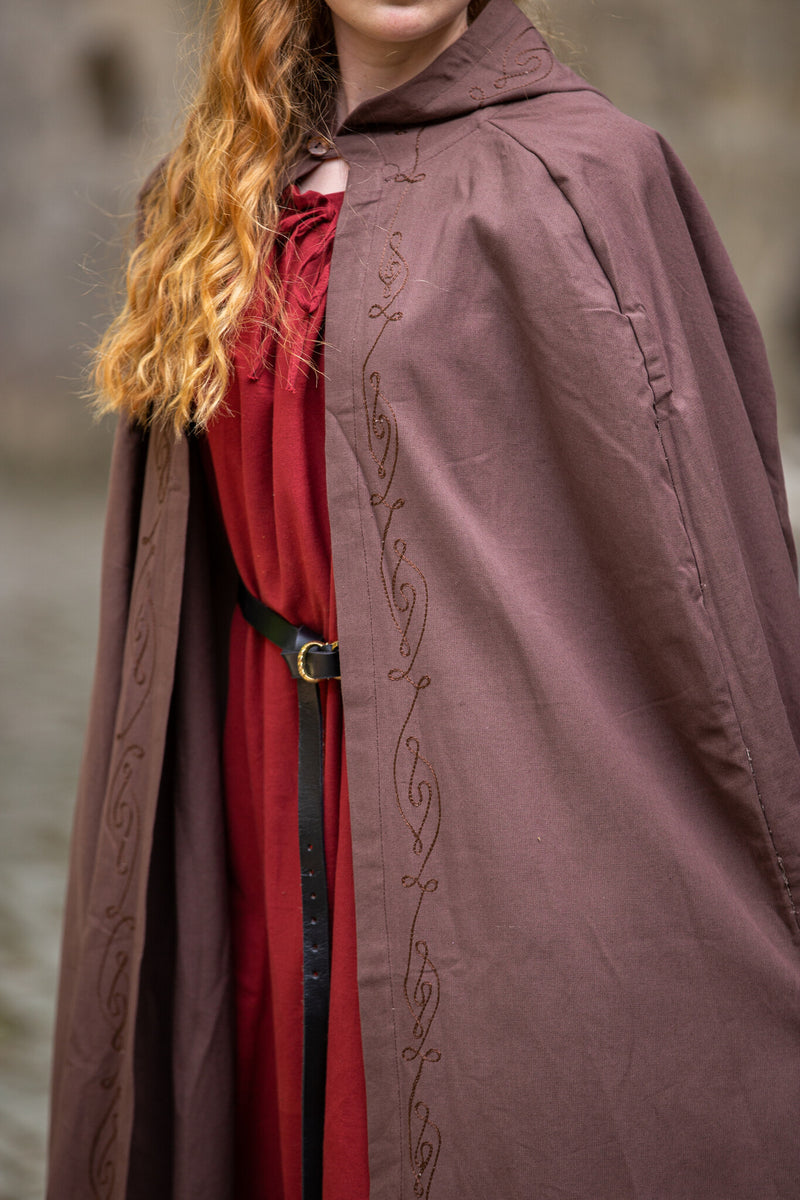 Medieval cloak Erna, brown
