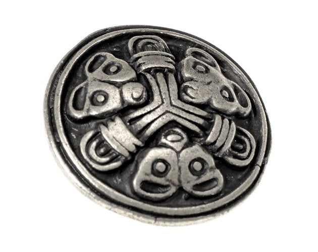 Viking belt fitting Borre set of 5 pieces, silvered