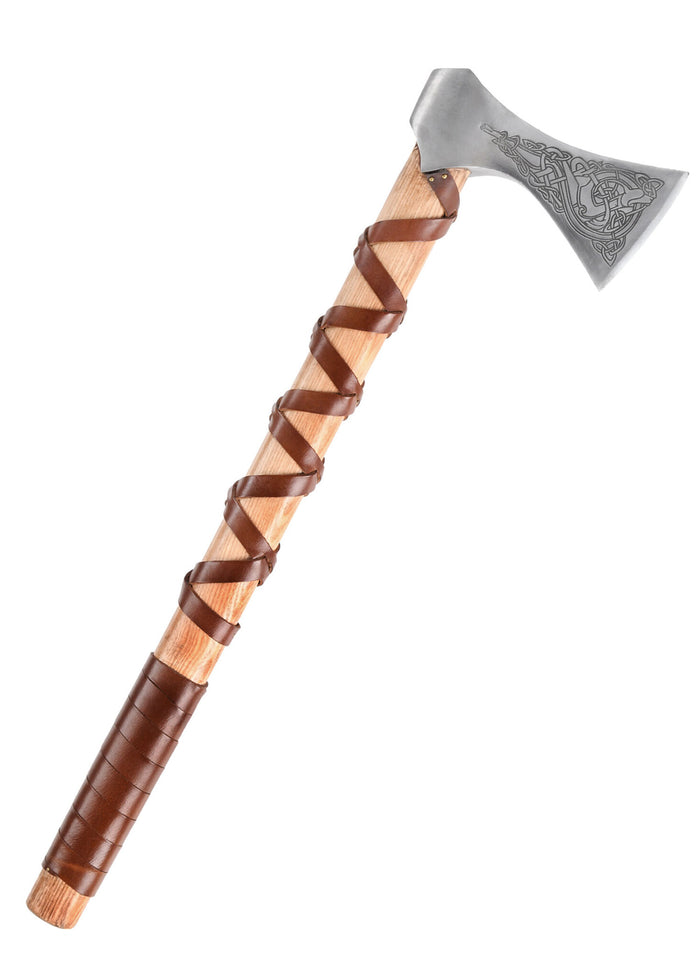 Vikingøkse, type K, graveret, halvsleben