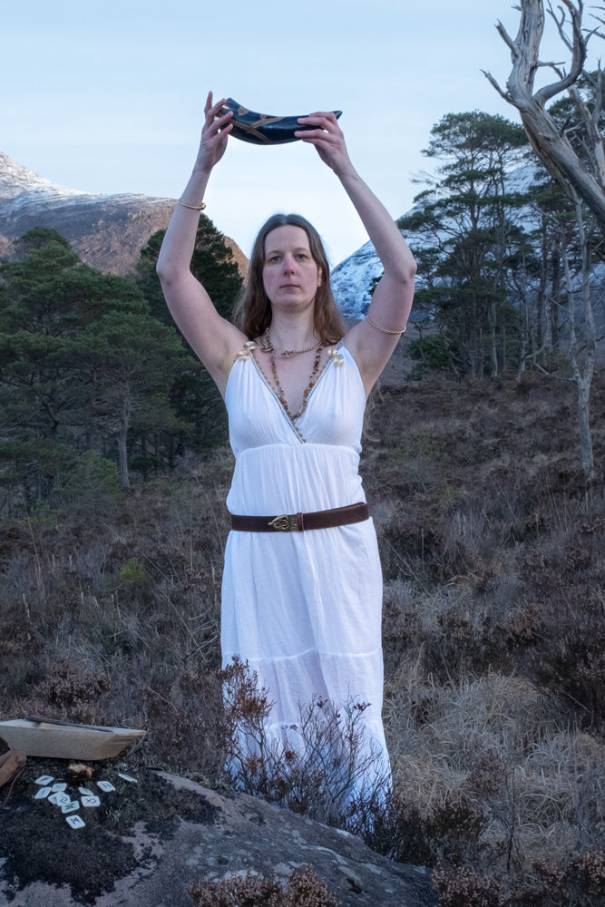 Godinnen Jurk Athena, wit