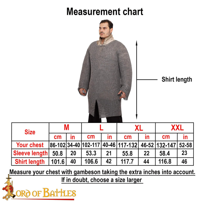 Hauberk med slids, aluminium og gummi, 10 mm