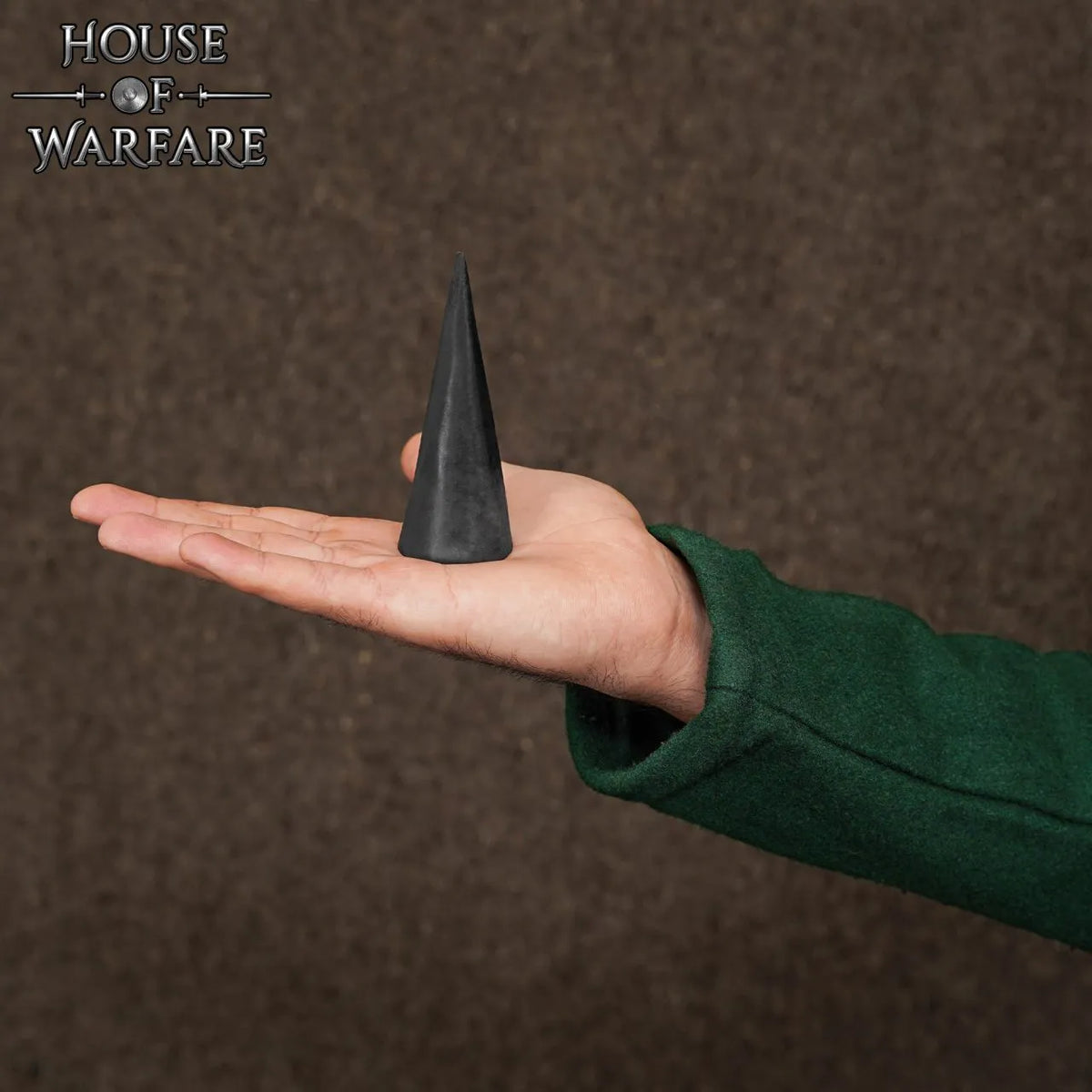 Conical butt cap, hand-forged, sharp