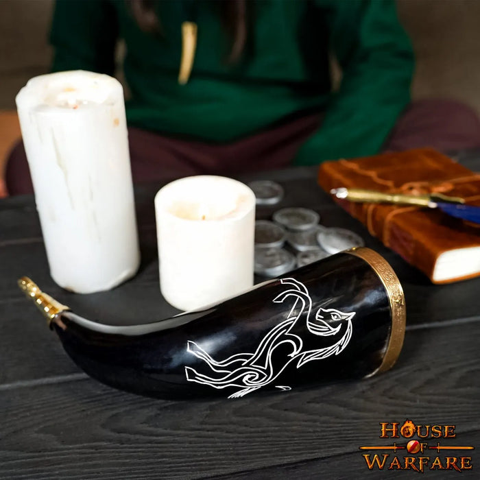 Celtic drinking horn Epona deluxe, 300-500 ml