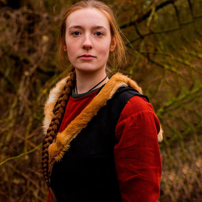 Leder top Jetta, zwart