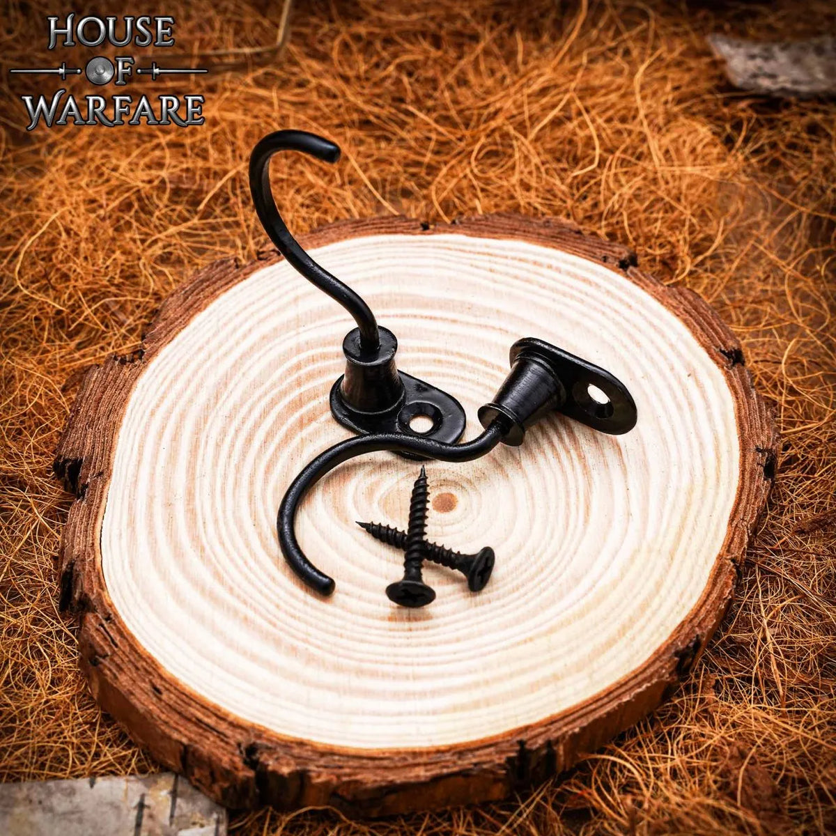 Wall hooks, pair, black