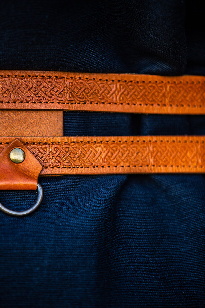 Double Viking belt Floki, light brown