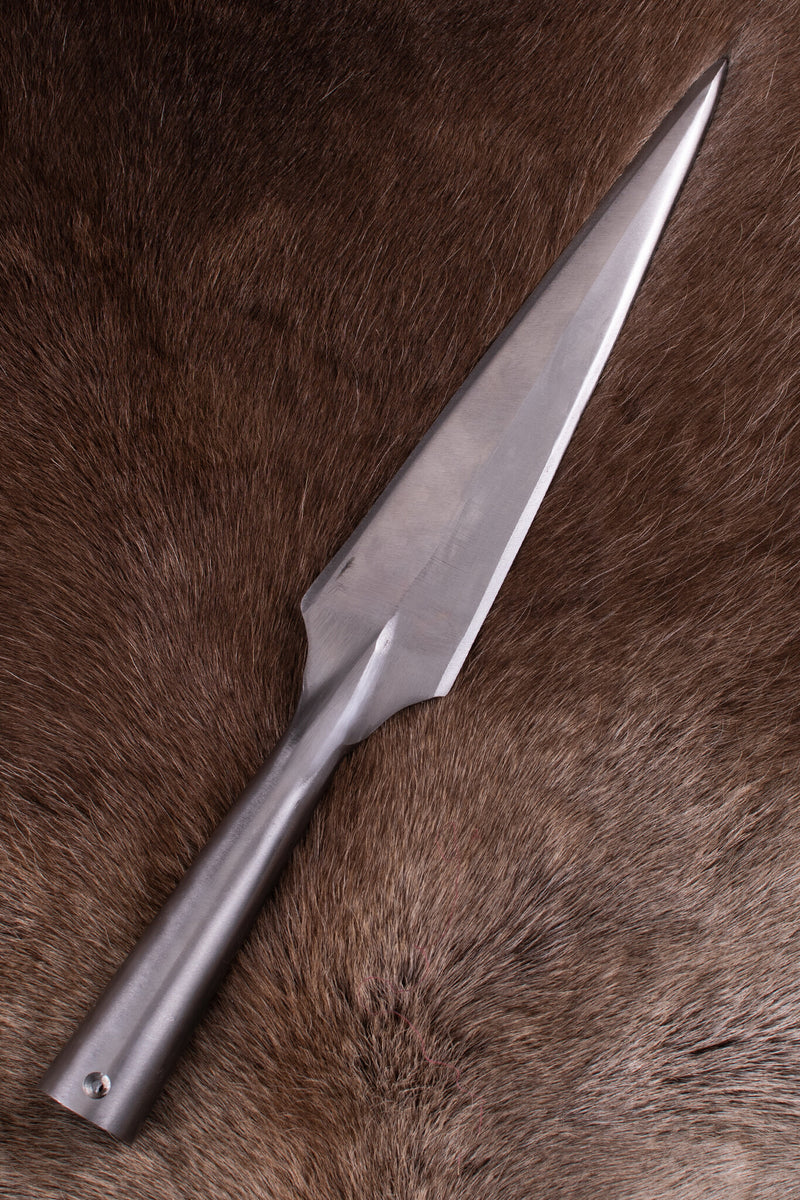 Średniowieczny grot włóczni, ok. 40 cm, półostry