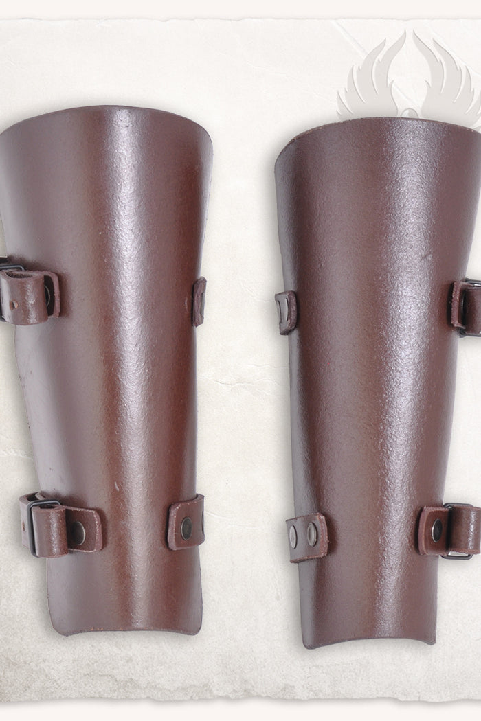 Felix leather bracers, forearm guards, brown