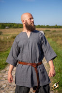Tunique viking Arvis, motif en arête de poisson, Storm gris