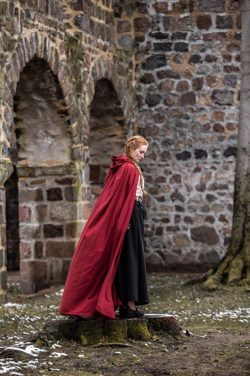 Mantello in cotone, rosso