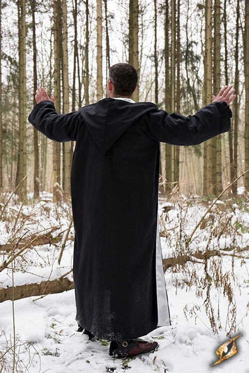 Tovenaarsgewaad zwart-zilver