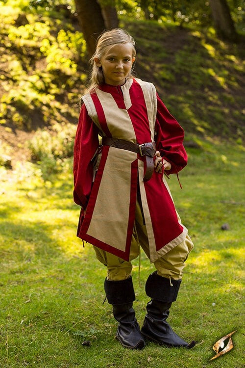 Wapenrok Geoffrey, beżowo-czerwony