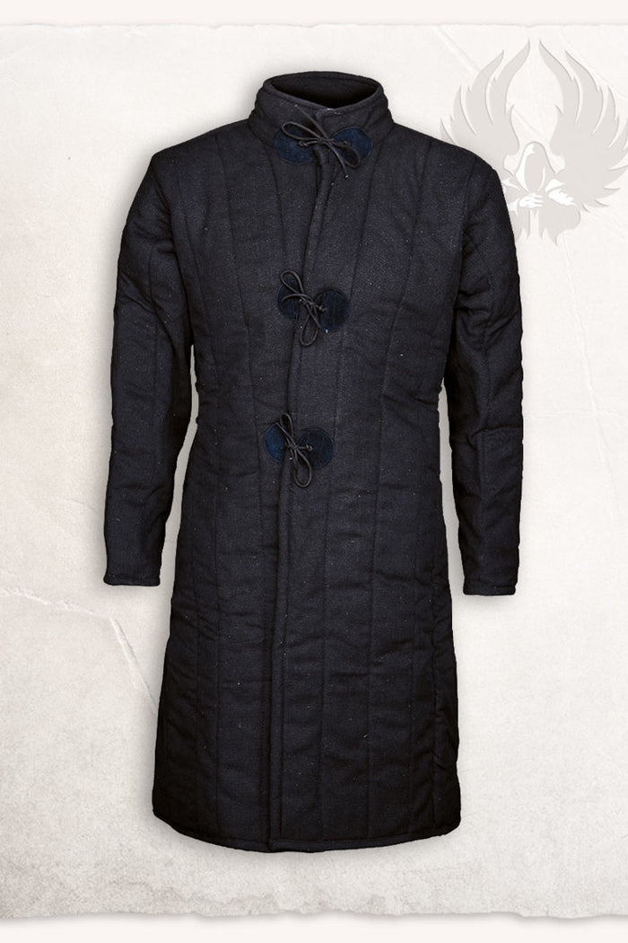 Medeltida gambeson Shapur, svart