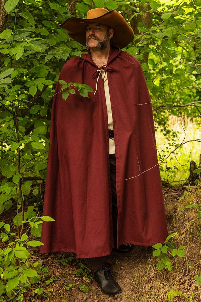 Mantel Harun, bordeauxrood