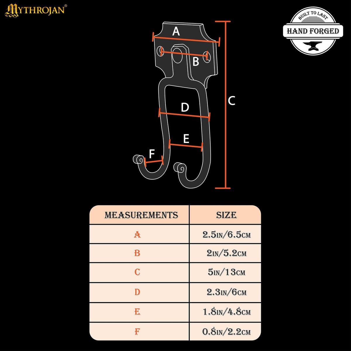 Muurhanger voor zwaarden, zwart